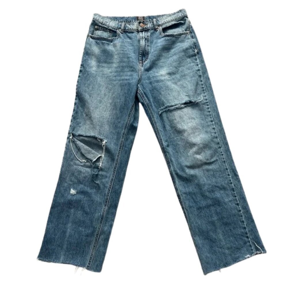 BDG Urban Outfitters Women’s Blue Loose Straight Distressed Denim Jeans -Size 31